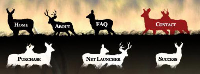 custom deer themed website navigation