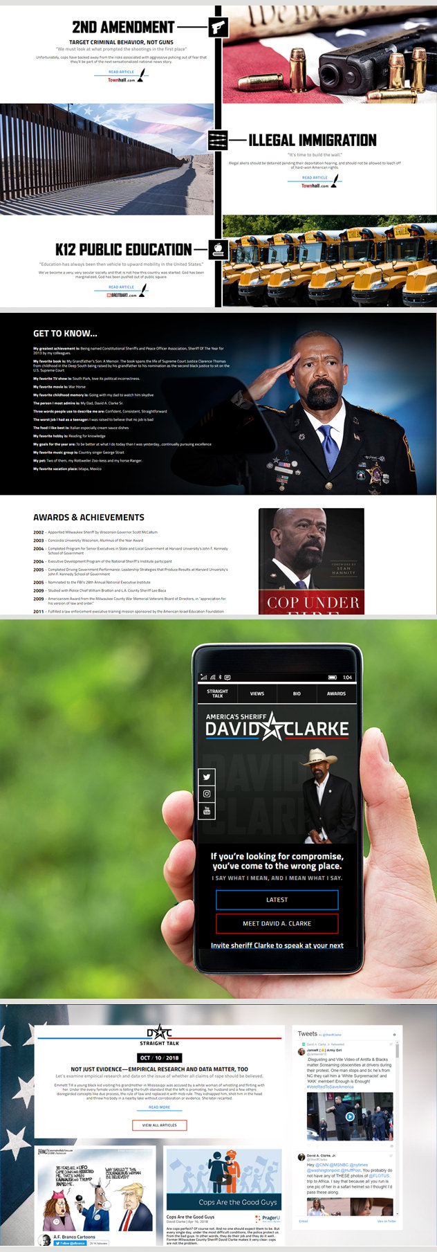 Milwaukee web marketing for America's Sheriff David Clarke