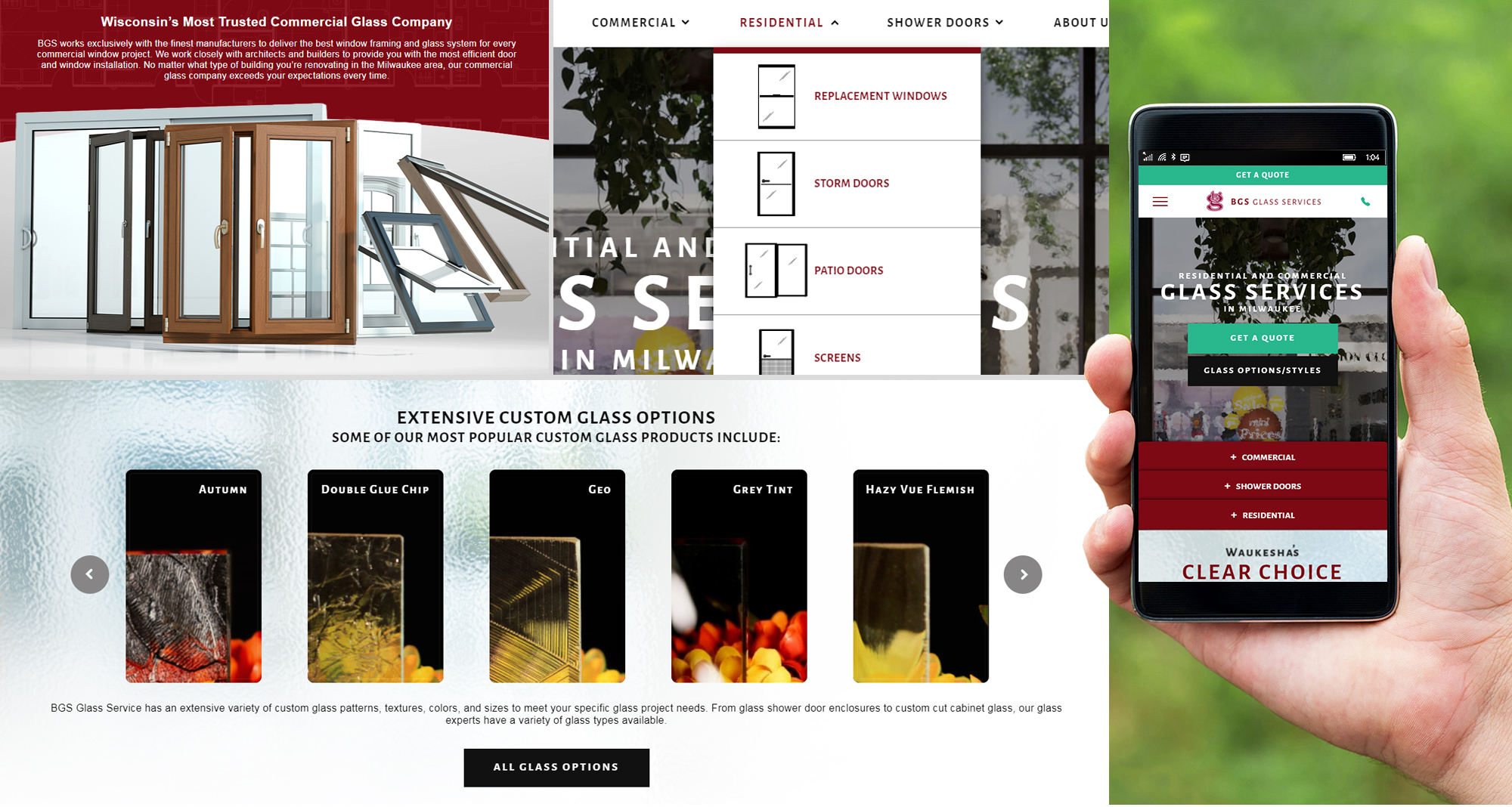 Milwaukee web marketing for BGS Glass