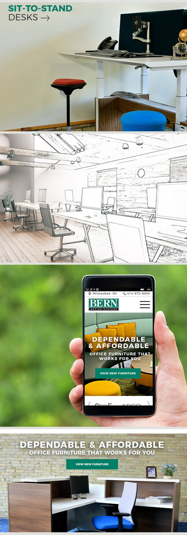 Milwaukee web marketing for Bern Office Systems