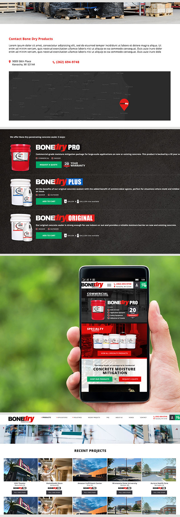 Milwaukee web marketing for Bone Dry Products 