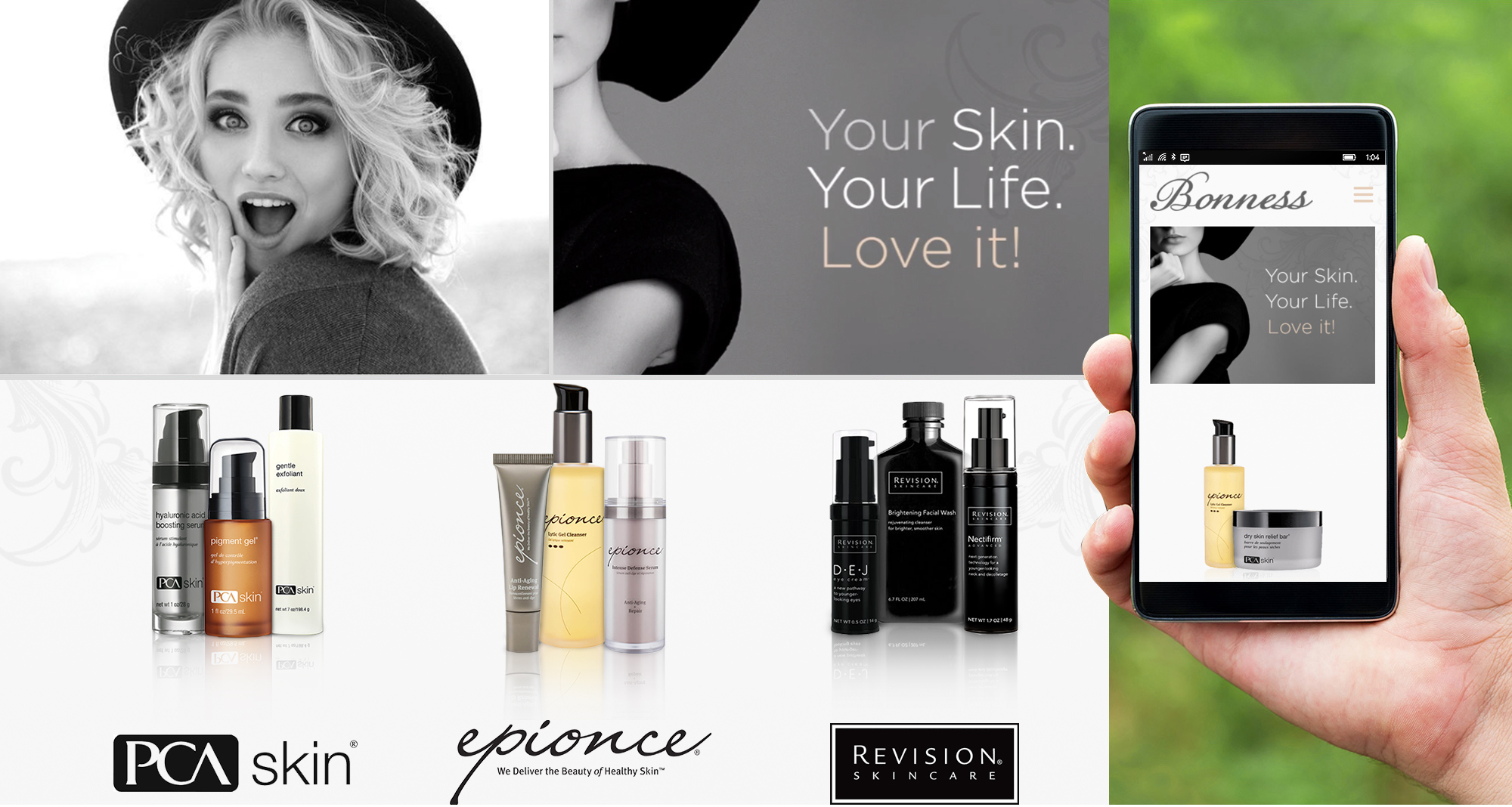 Milwaukee web marketing for Bonness Skincare