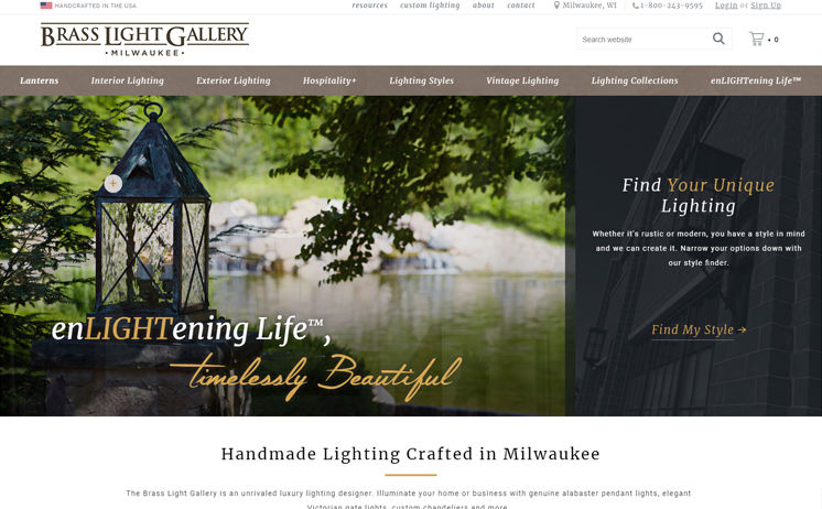 iNET provides a clear view of their client’s custom crafted lighting business through colorful, attractive website design and development