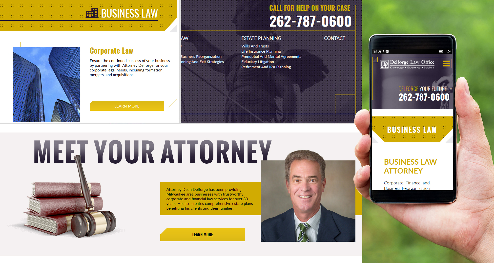 Milwaukee web marketing for Delforge Law Office