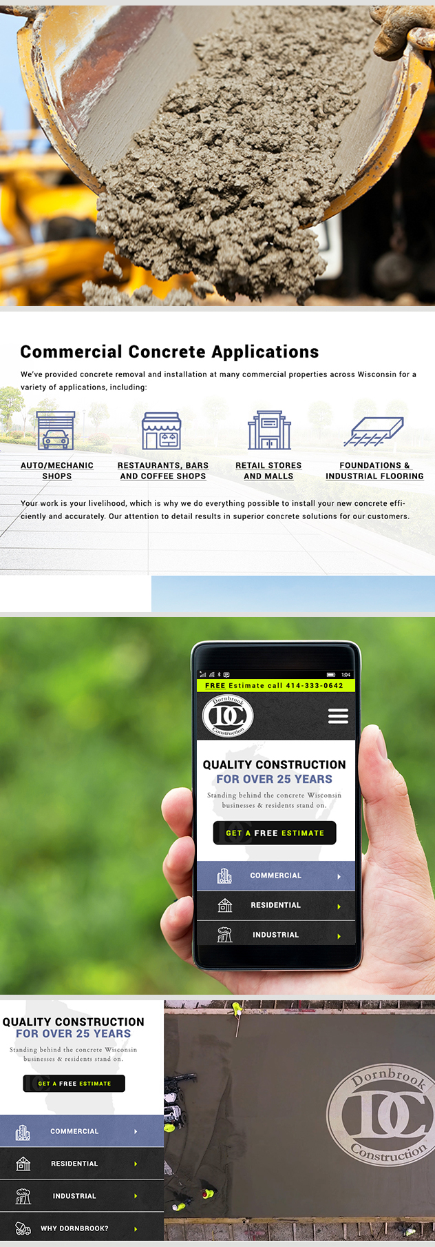 Milwaukee web marketing for Dornbook Construction