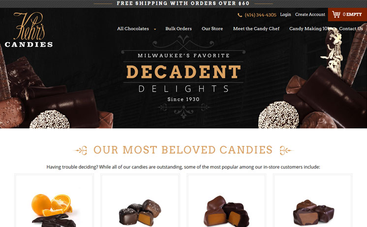 Milwaukee Handmade Fine Chocolate business succeeds with iNET website design and development