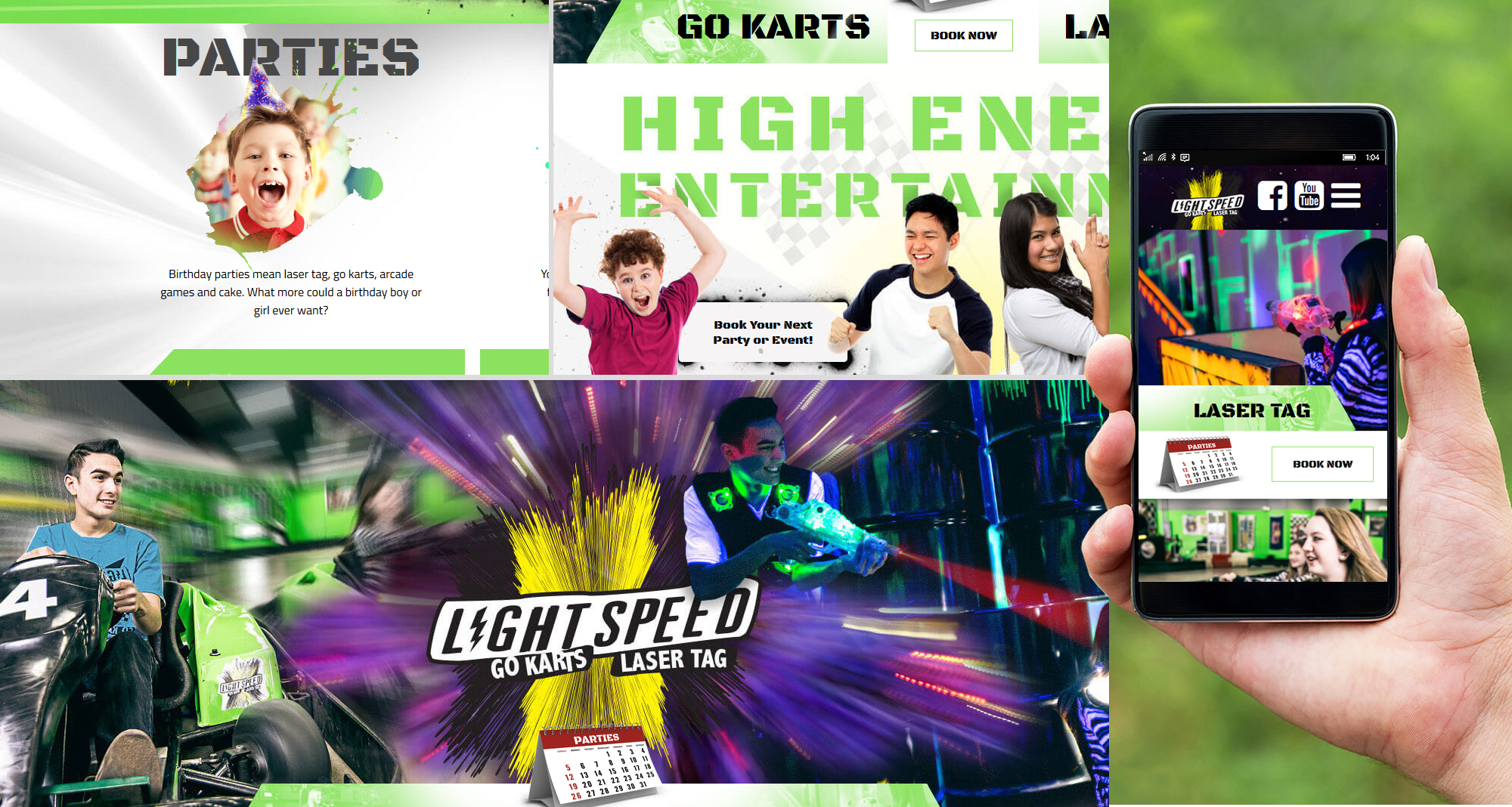 Milwaukee web marketing for Light Speed Go Karts/Laser Tag