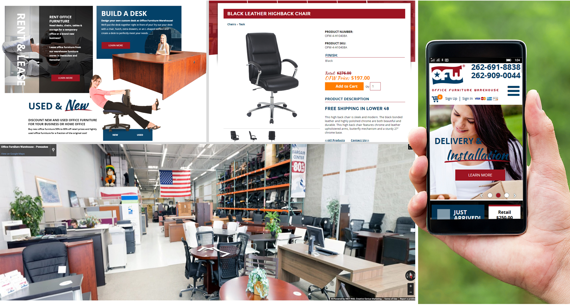 Milwaukee web marketing for Office Furniture Warehouse