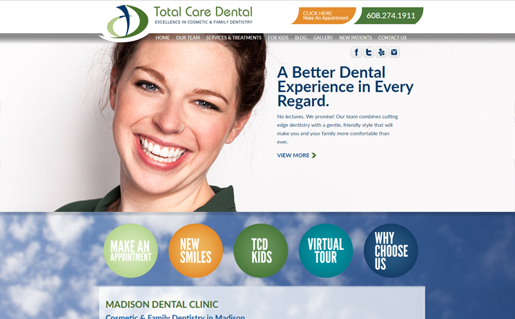 iNET crafts professional website marketing strategies for Madison dentists