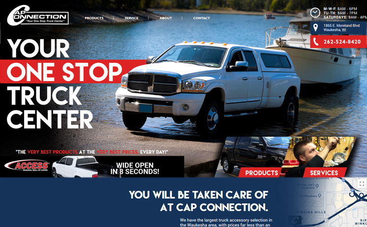 Waukesha truck accessory dealer's business grows with website design and development from iNET