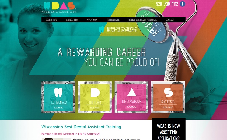  iNET crafts professional website marketing strategies for Weekend Dental Assistant School