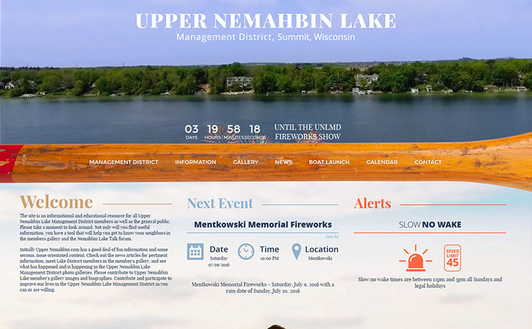 Waukesha Upper Nemahbin website development proves a people pleaser from sun up to down