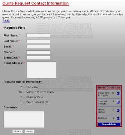 Custom Cart Capabilities from iNET WEB