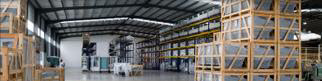 Waukesha web design featuring high resolution images of Efficient Trucking's vast warehouse storage space!