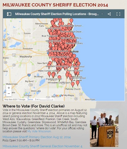 Custom Polling Location Map of Milwaukee