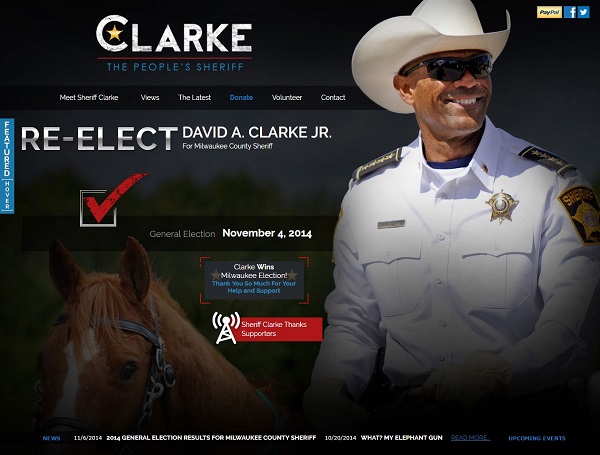 Home age of Sheriff Clarke Re-election Website