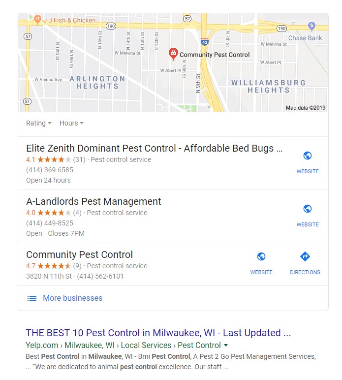 Pest control Website Design in Milwaukee, WI