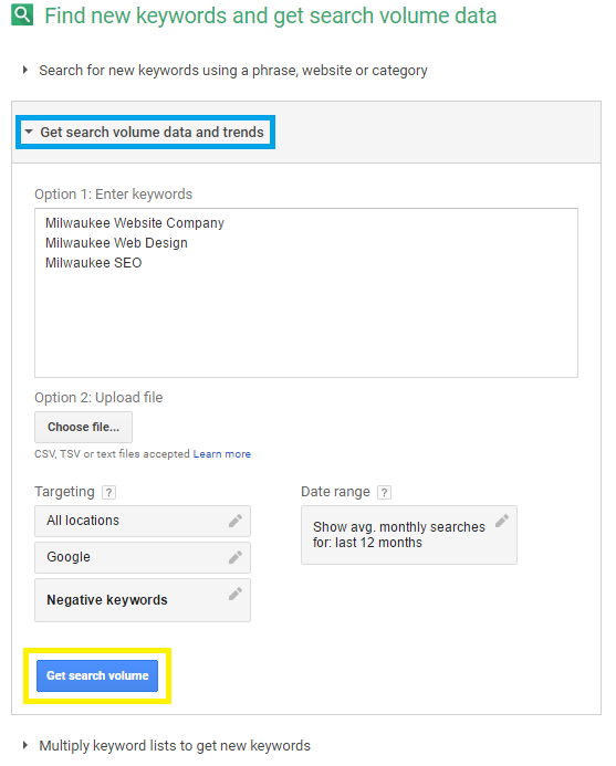 Keyword Data Research