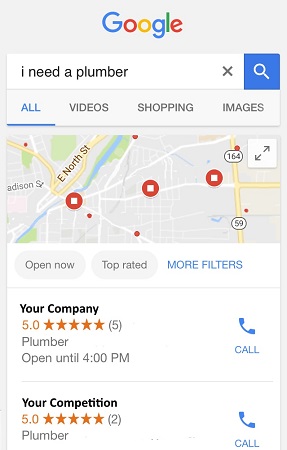 Map of Local Plumbers