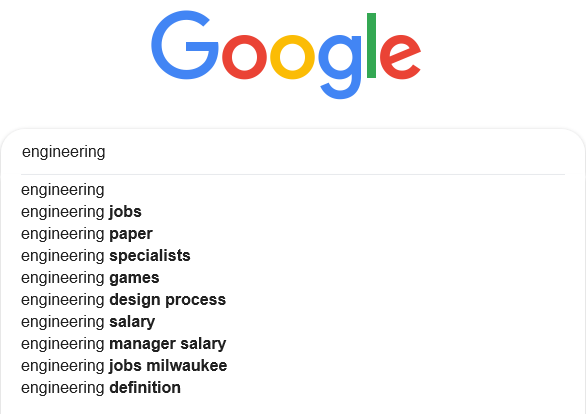 Wisconsin Engineering Google Search Keywords