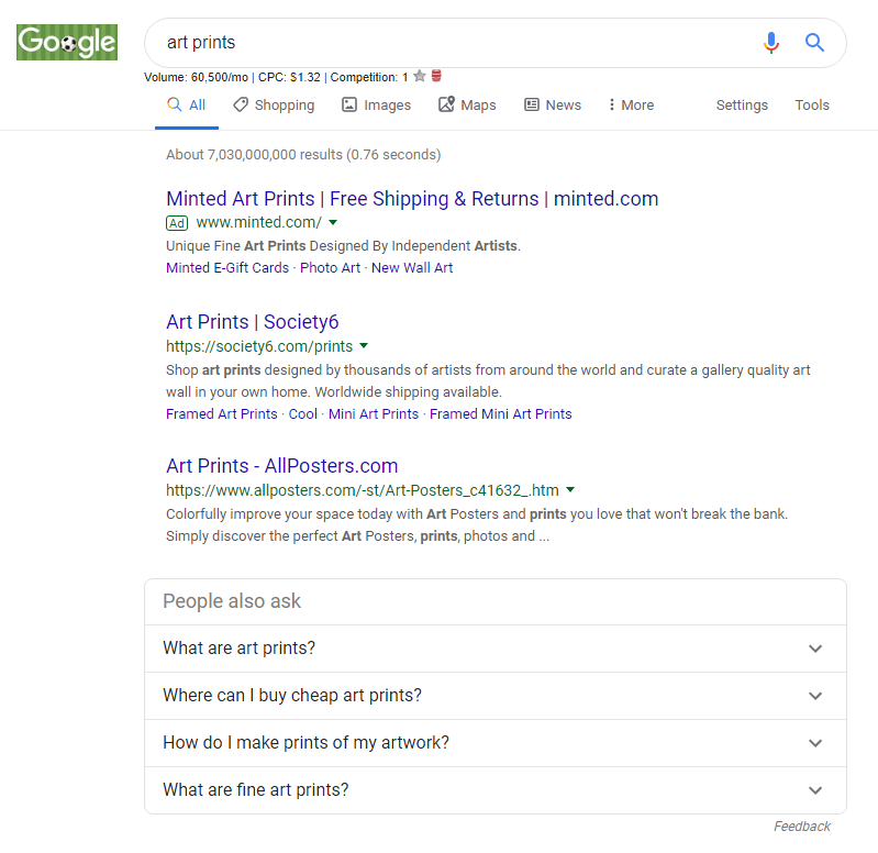 We research the highest ranking Google results Art Website Design in Milwaukee, WI