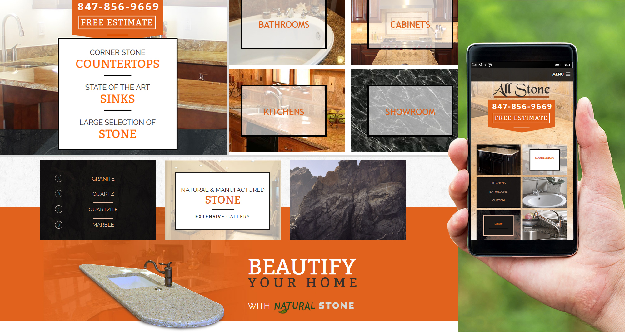 Milwaukee web marketing for All Stone