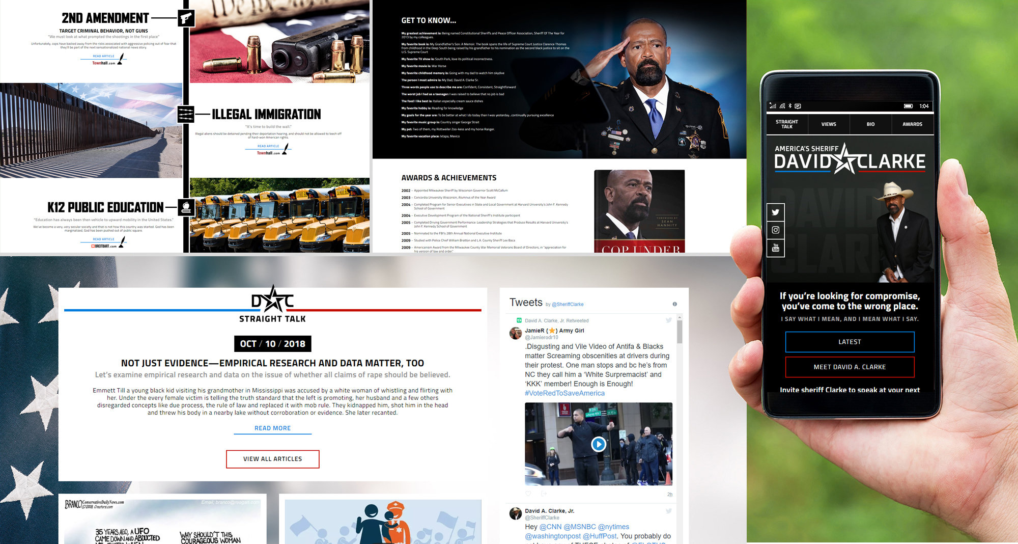 Milwaukee web marketing for America's Sheriff David Clarke