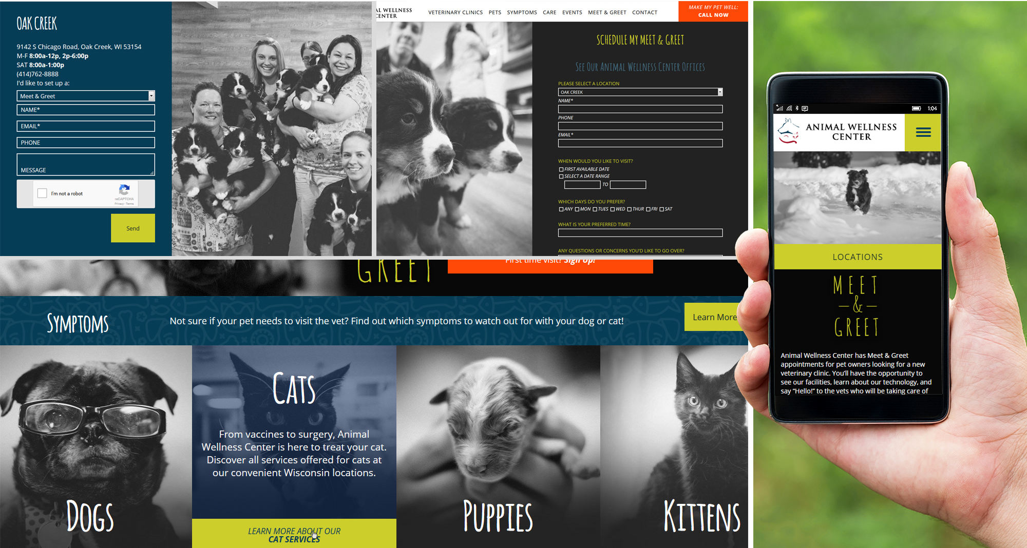 Animal Wellness Center website designed by iNET