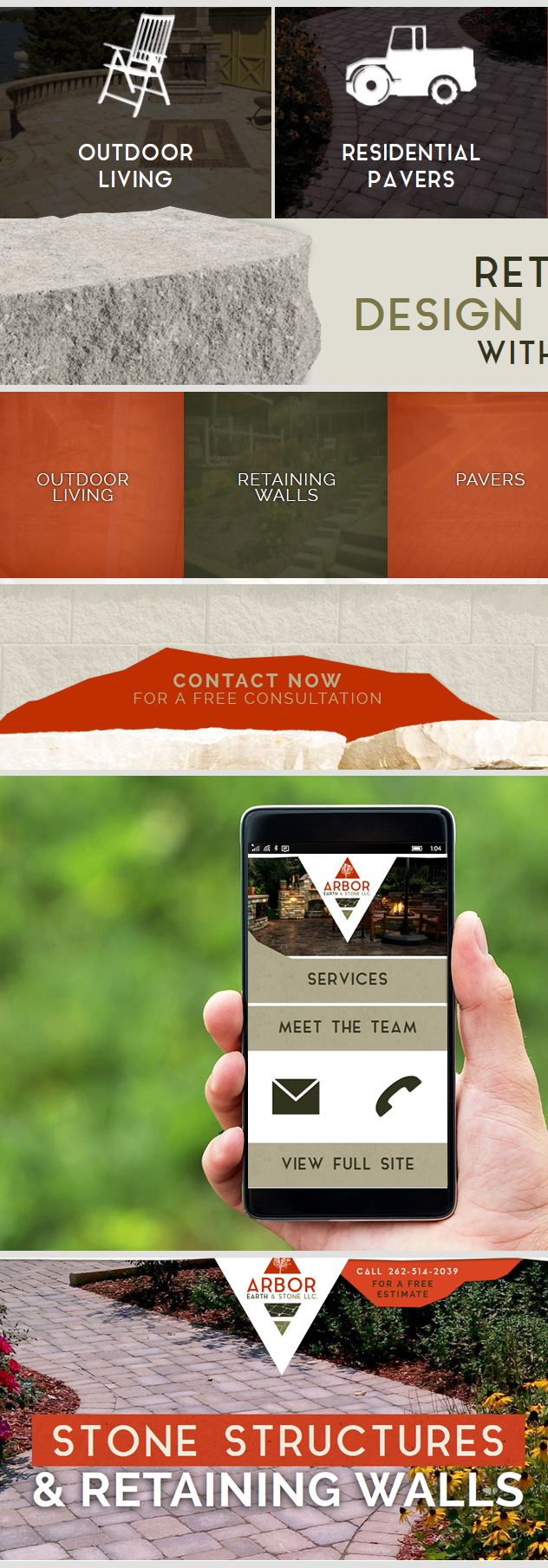 Website deisgn by iNET for Arbor Earth & Stone