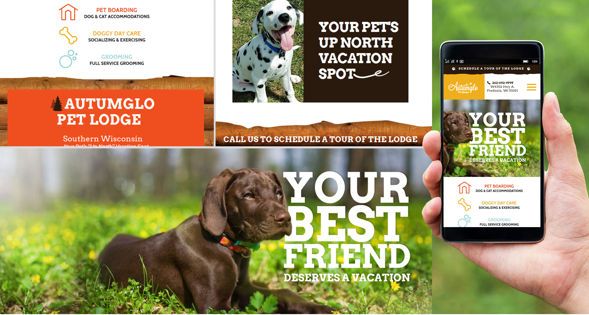 Milwaukee web design and development for Autumnglo Pet Lodge