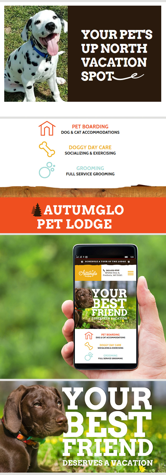 Milwaukee web design and development for Autumnglo Pet Lodge
