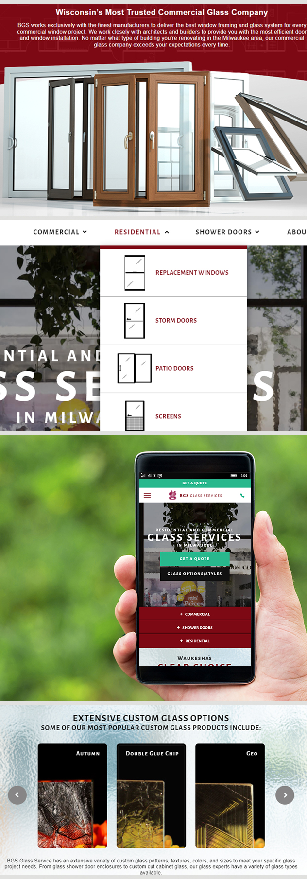 Milwaukee web marketing for BGS Glass