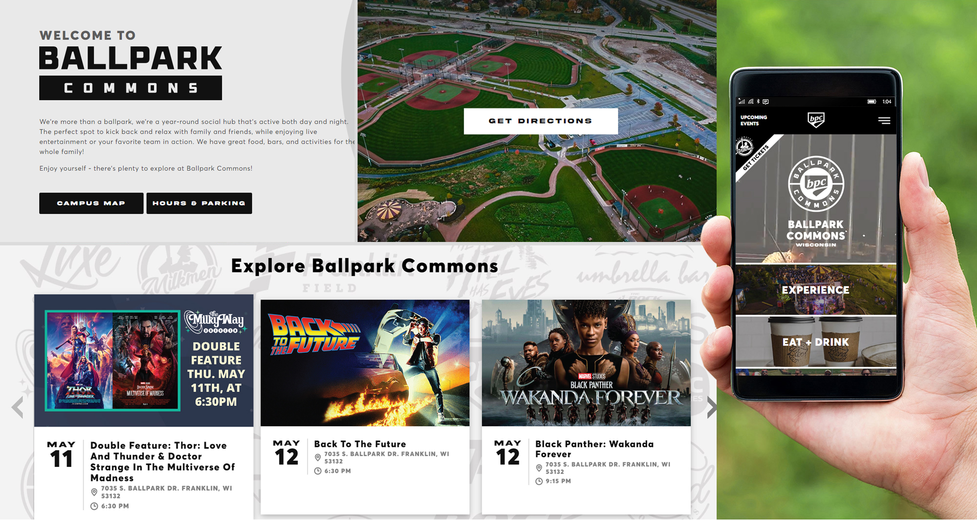 Milwaukee web marketing for Ballpark Commoons Wisconsin