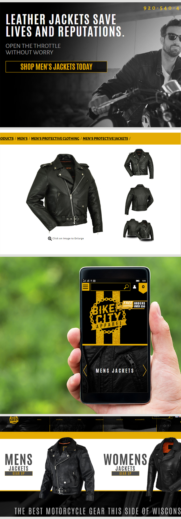 Milwaukee web marketing for Motorcycle Apperal and Gear