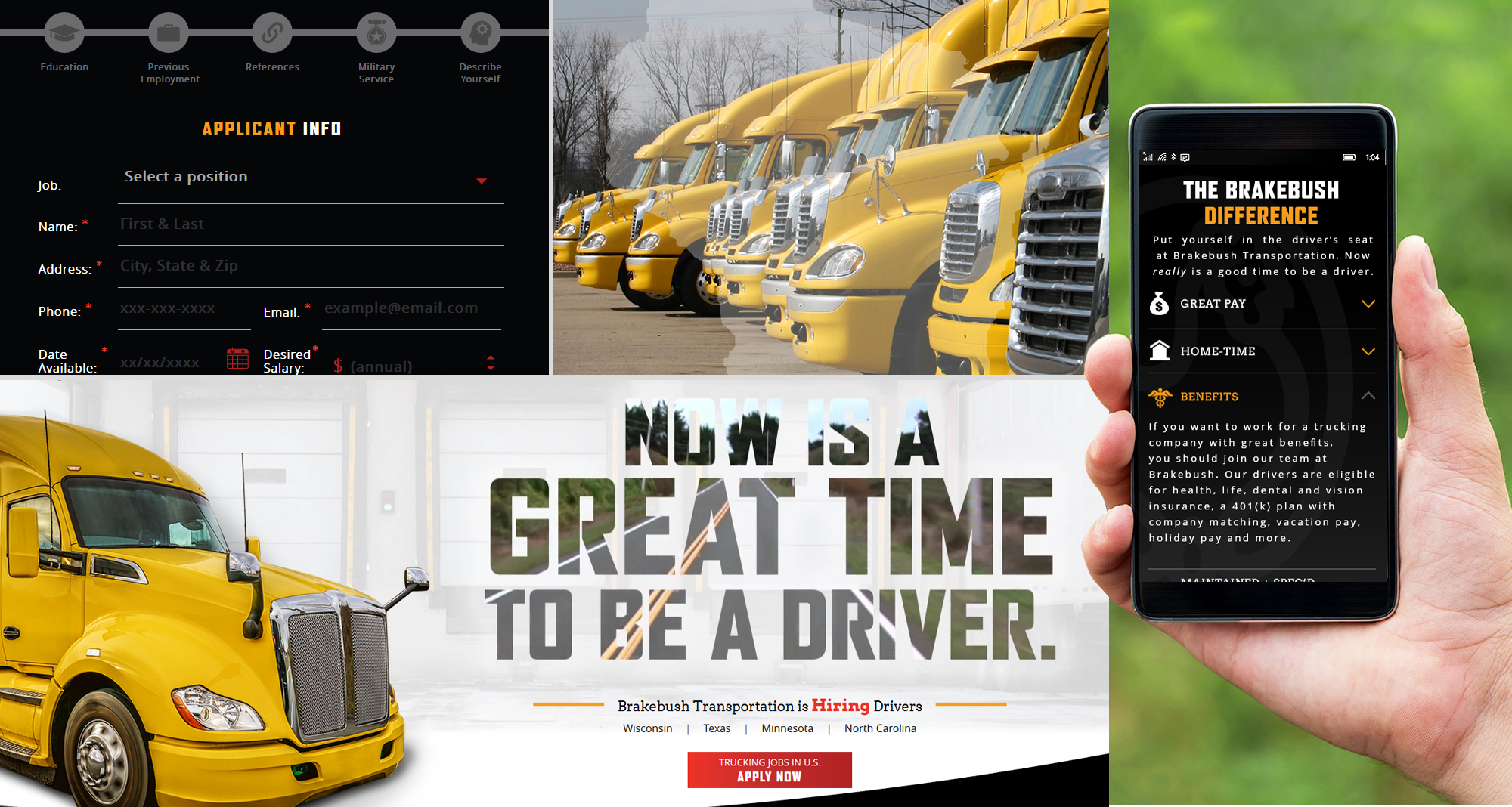 Web Design for Brakebush Transportation