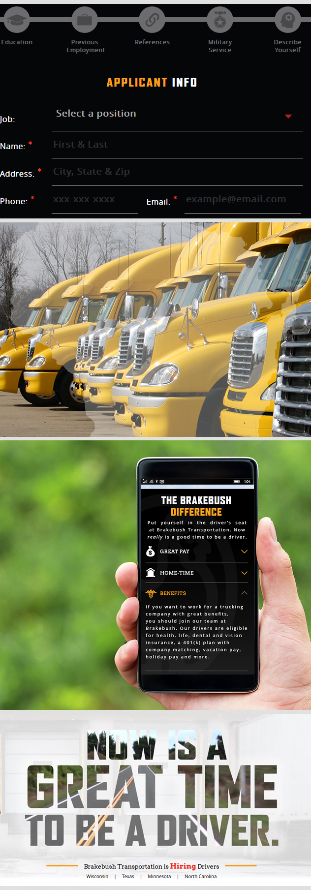 Milwaukee Web Design for Brakebush Transportation