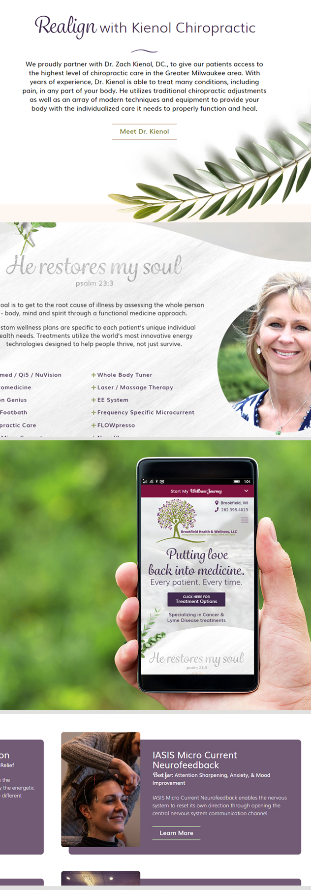 Milwaukee web marketing for Brookfield Health and Wellness