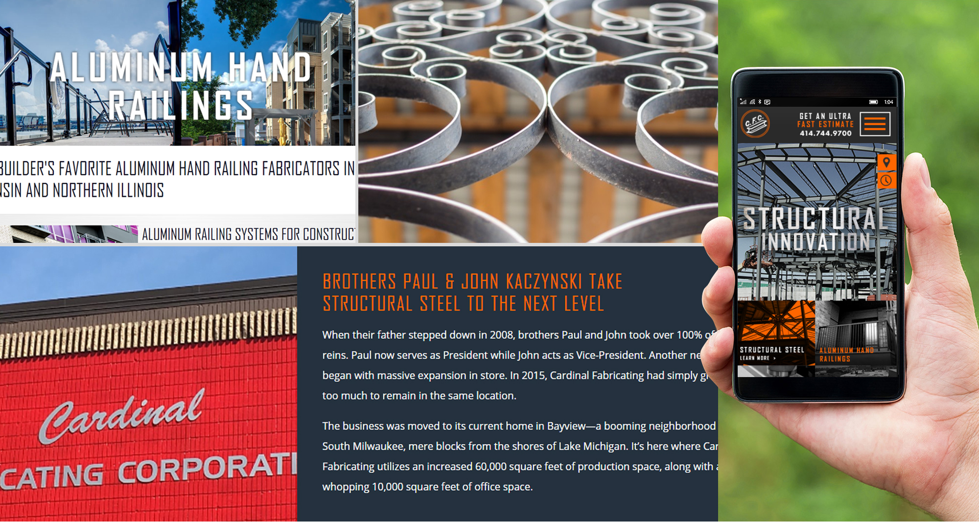 Milwaukee web marketing for Cardinal Fabricating Corporation