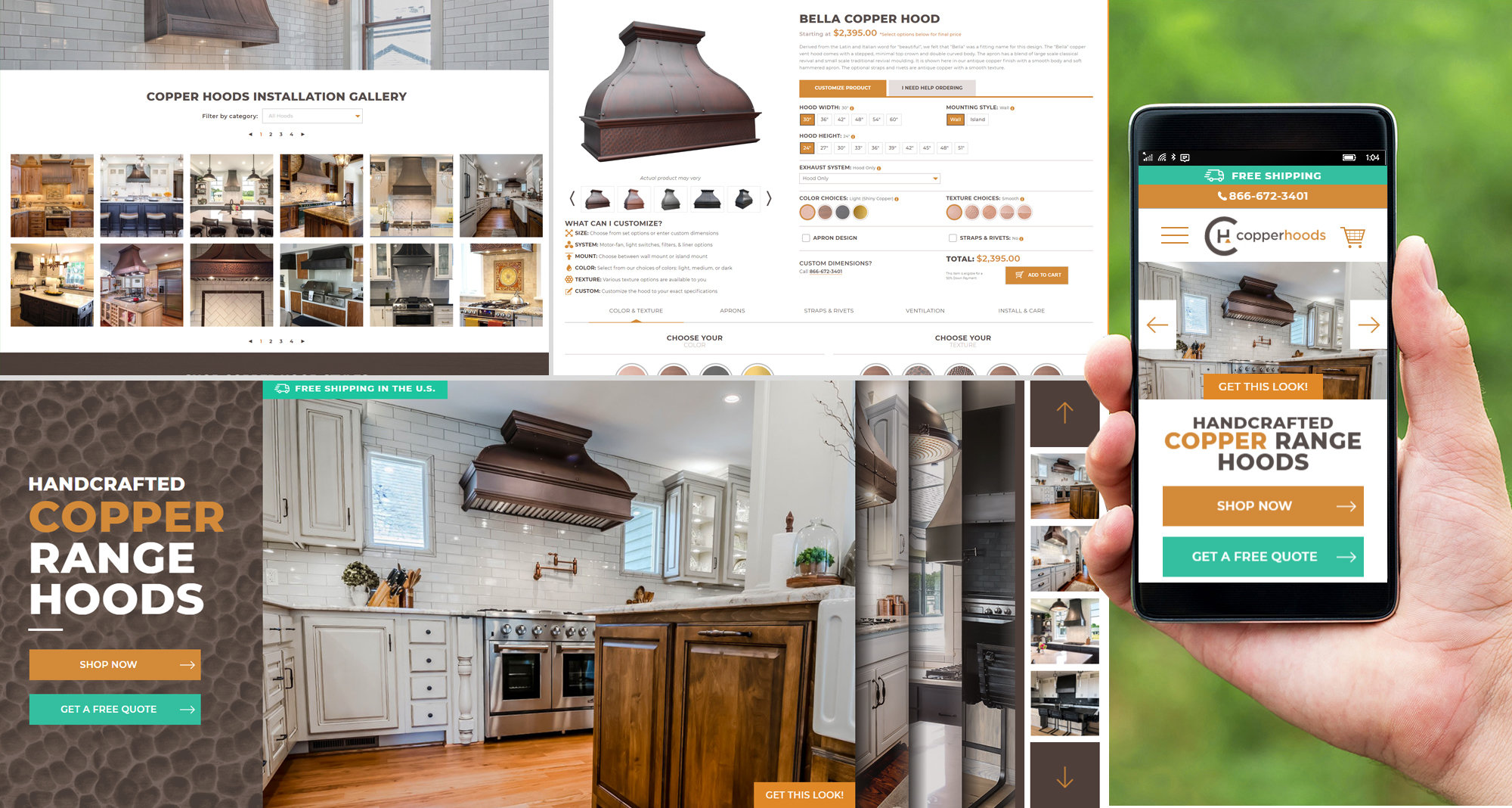 Copper Hoods Website Designed by iNET