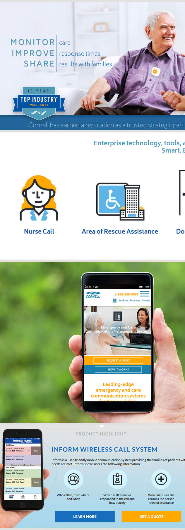 Milwaukee web marketing for Emergency and Care Communication System Supplier