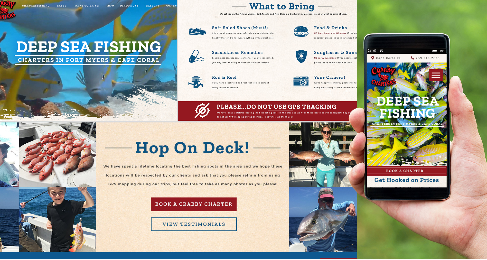 Milwaukee web marketing for Crabby Charters 