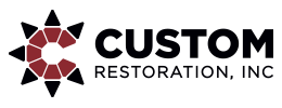 Custom Restoration, Inc. logo designed for masonry contractor in SE Wisconsin