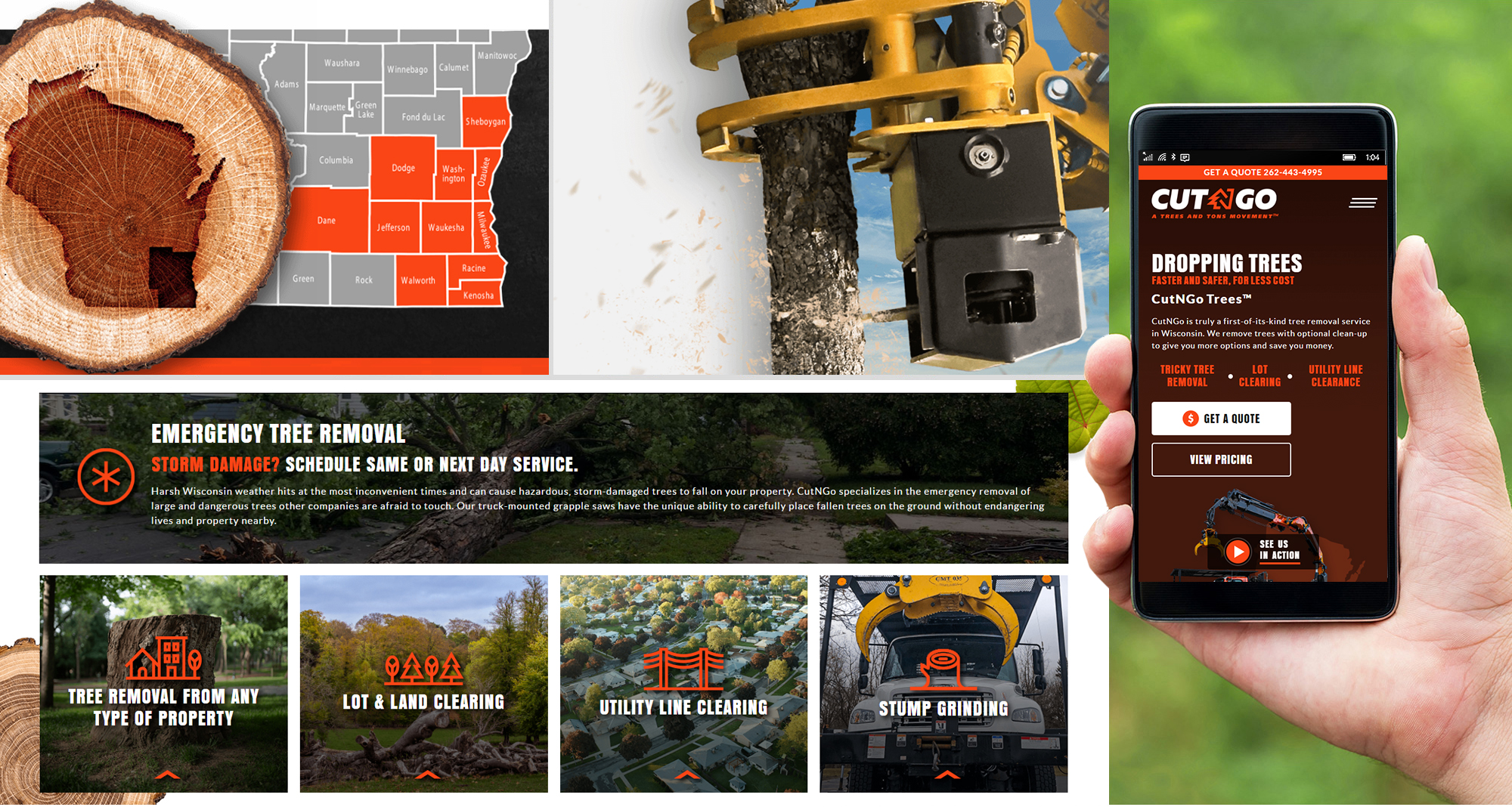 Milwaukee web marketing for Cut N GO Trees