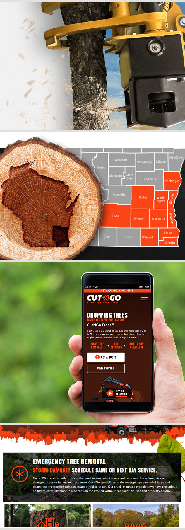Milwaukee web marketing forCut N GO Trees