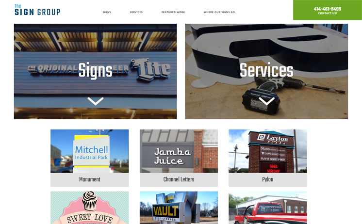 Waukesha sign contractor company succeeds with iNET's creative internet marketing and web design Waukesha sign contractor company succeeds with iNET's creative internet marketing and web design