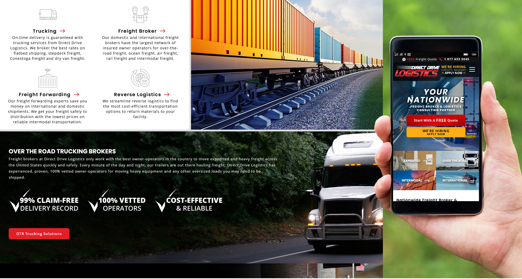 Milwaukee web marketing for Direct Drive Logistics