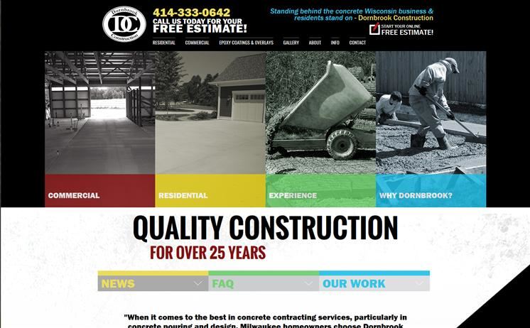 Milwaukee concrete installation company prospers with iNET’s winning web design and marketing techniques Milwaukee concrete installation company prospers with iNET’s winning web design and marketing techniques