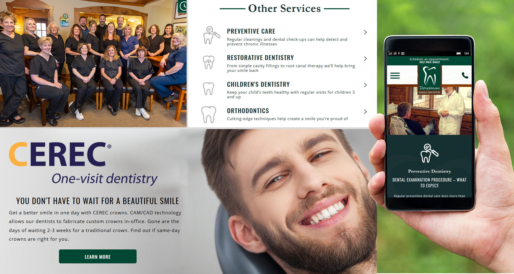 Milwaukee web marketing for Dousman Family Dentistry