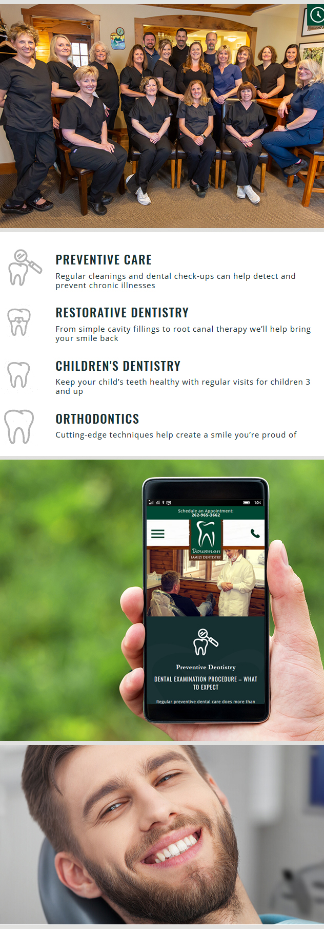 Milwaukee web marketing for Dousman Family Dentistry