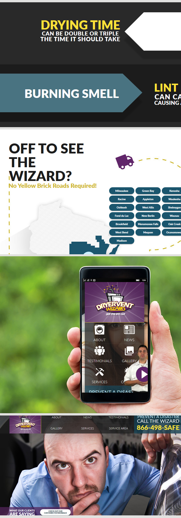 Milwaukee web marketing for Dryer Vent Wizard